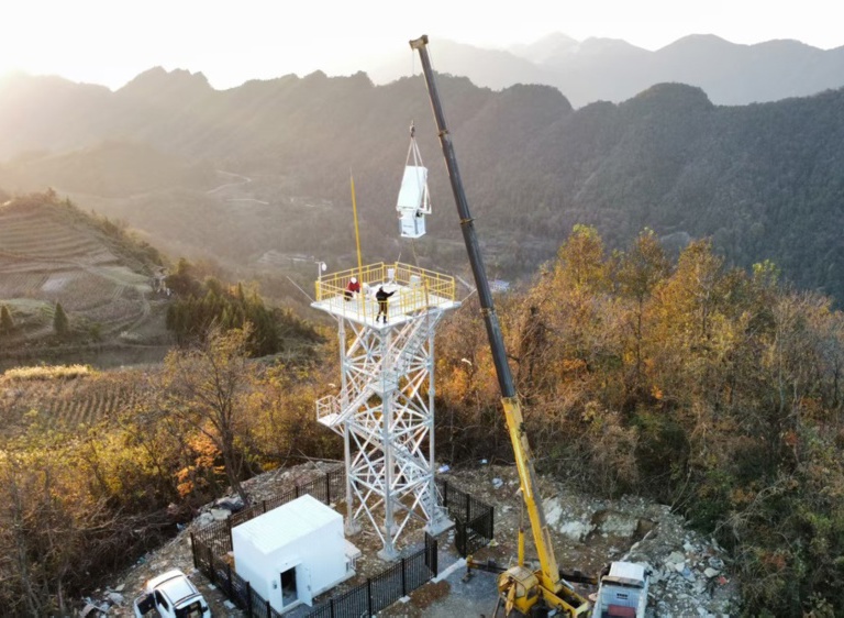 澧水流域首套水利測雨雷達部署完成